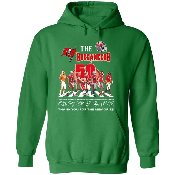 The Tampa Bay Buccaneers 50th Anniversary Thank You Signatures Hoodie - Image 2