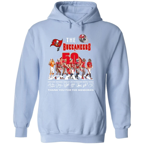 The Tampa Bay Buccaneers 50th Anniversary Thank You Signatures Hoodie - Image 4