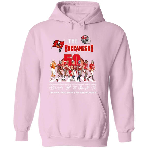 The Tampa Bay Buccaneers 50th Anniversary Thank You Signatures Hoodie - Image 5