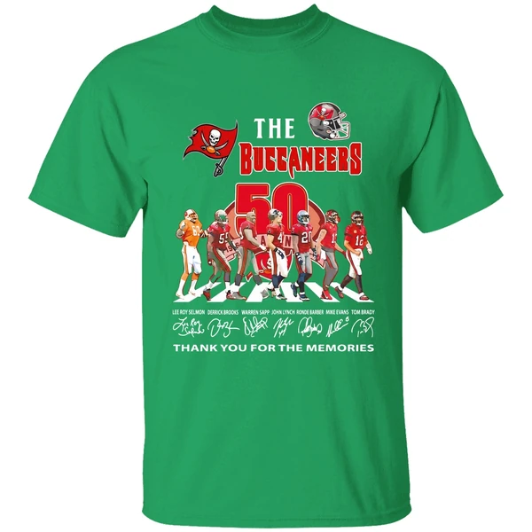 The Tampa Bay Buccaneers 50th Anniversary Thank You Signatures Shirt - Image 2