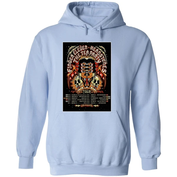 The Tea Party Headstones Finger Eleven Fall Tour 2025 Poster Hoodie - Image 4