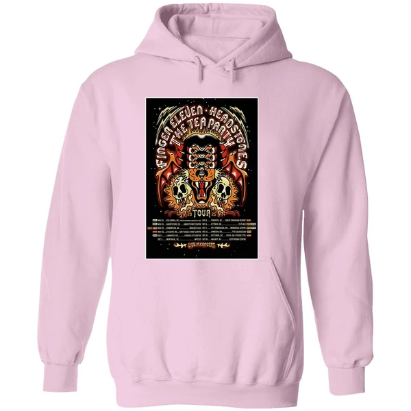 The Tea Party Headstones Finger Eleven Fall Tour 2025 Poster Hoodie - Image 5