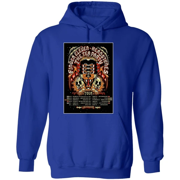 The Tea Party Headstones Finger Eleven Fall Tour 2025 Poster Hoodie - Image 7