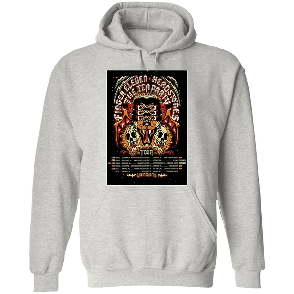 The Tea Party Headstones Finger Eleven Fall Tour 2025 Poster Hoodie - Image 9