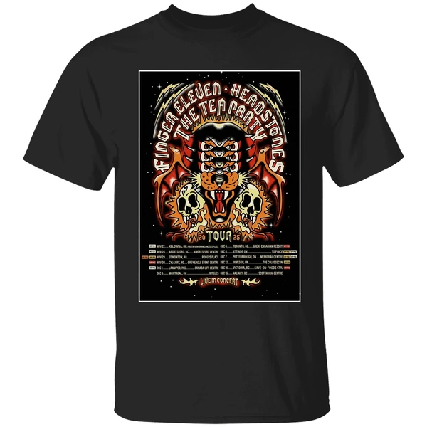 The Tea Party Headstones Finger Eleven Fall Tour 2025 Poster Shirt