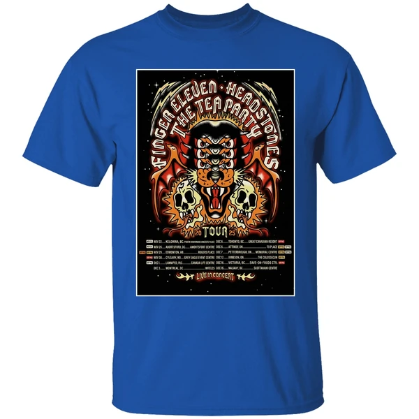The Tea Party Headstones Finger Eleven Fall Tour 2025 Poster Shirt - Image 8