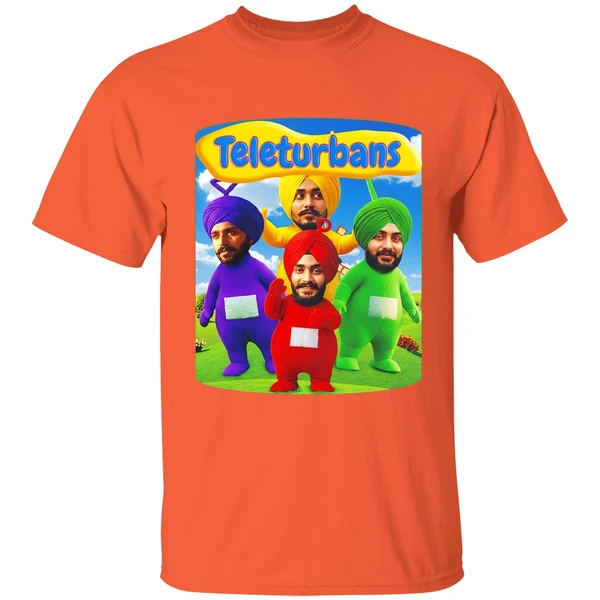 the teleturbans teletubbies shirt orange