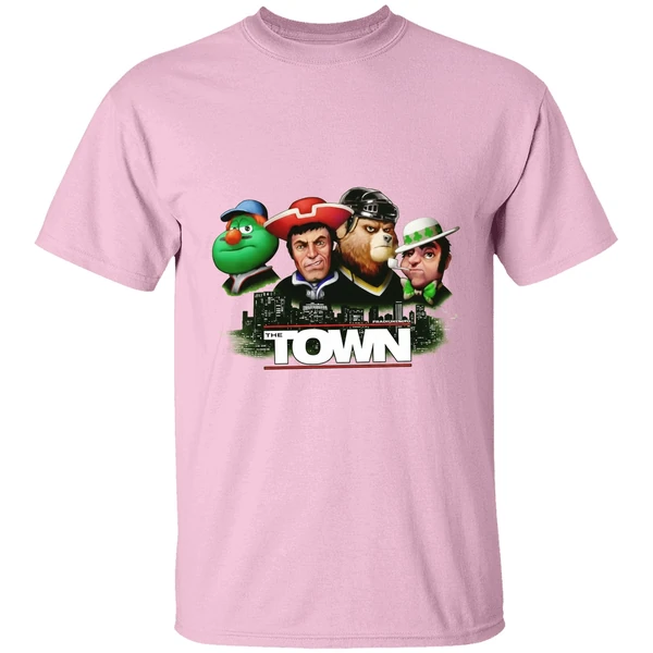 the town boston sports mascot skyline shirt lightpink