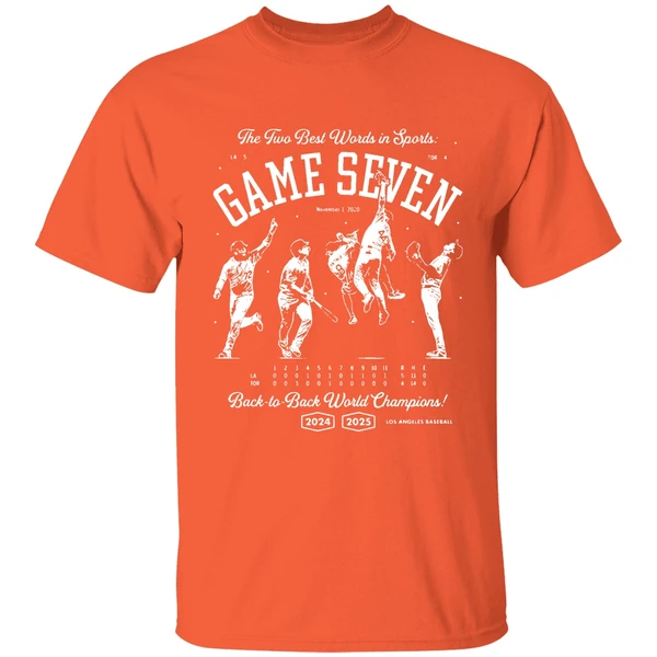 The Two Best Words In Sports Back To Back World Champions La Dodgers Game Seven Shirt - Image 6