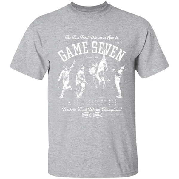 The Two Best Words In Sports Back To Back World Champions La Dodgers Game Seven Shirt - Image 9