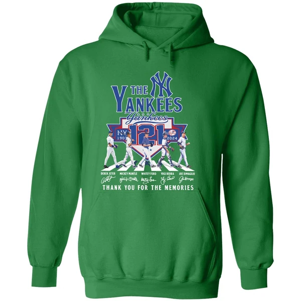 The Yankees 121st Anniversary 1903 2024 Thank You For The Memories Abbey Road Hoodie - Image 2