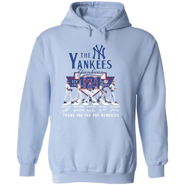 The Yankees 121st Anniversary 1903 2024 Thank You For The Memories Abbey Road Hoodie - Image 4