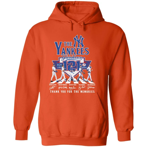 The Yankees 121st Anniversary 1903 2024 Thank You For The Memories Abbey Road Hoodie - Image 6
