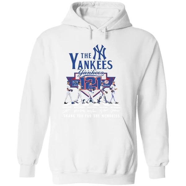 The Yankees 121st Anniversary 1903 2024 Thank You For The Memories Abbey Road Hoodie - Image 8