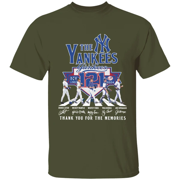 The Yankees 121st Anniversary 1903 2024 Thank You For The Memories Abbey Road Shirt - Image 4