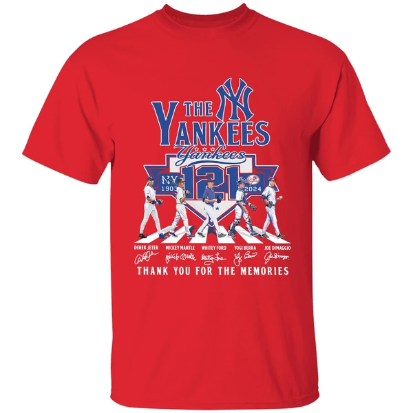 The Yankees 121st Anniversary 1903 2024 Thank You For The Memories Abbey Road Shirt - Image 7