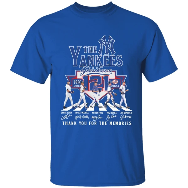 The Yankees 121st Anniversary 1903 2024 Thank You For The Memories Abbey Road Shirt - Image 8