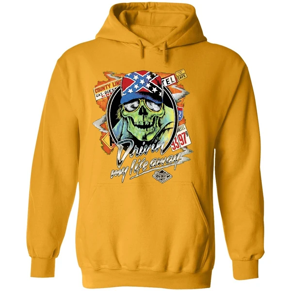 Thelma Louise Driving My Life Away Skull Hoodie