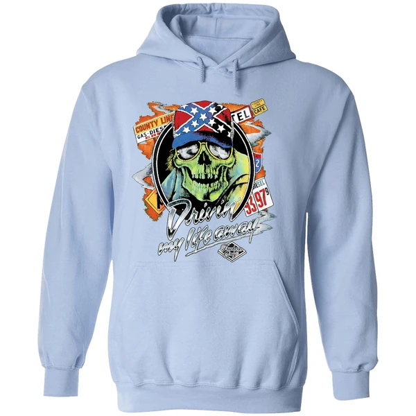 Thelma Louise Driving My Life Away Skull Hoodie - Image 4
