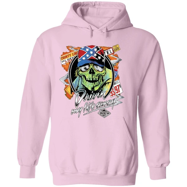 Thelma Louise Driving My Life Away Skull Hoodie - Image 5