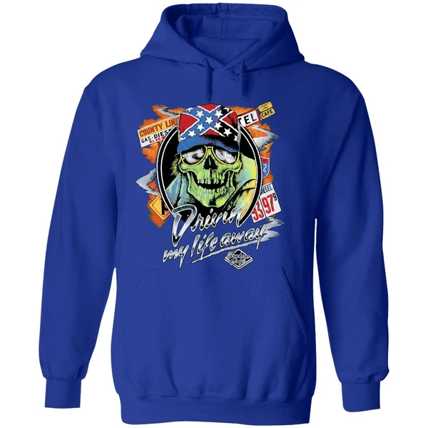 Thelma Louise Driving My Life Away Skull Hoodie - Image 7