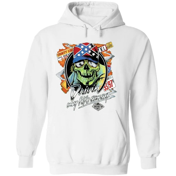 Thelma Louise Driving My Life Away Skull Hoodie - Image 8