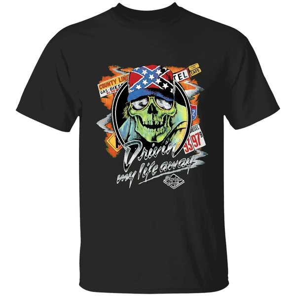 Thelma Louise Driving My Life Away Skull Shirt