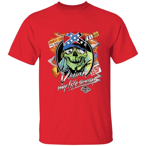 Thelma Louise Driving My Life Away Skull Shirt - Image 7