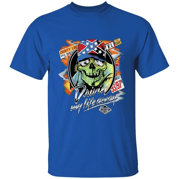 Thelma Louise Driving My Life Away Skull Shirt - Image 8
