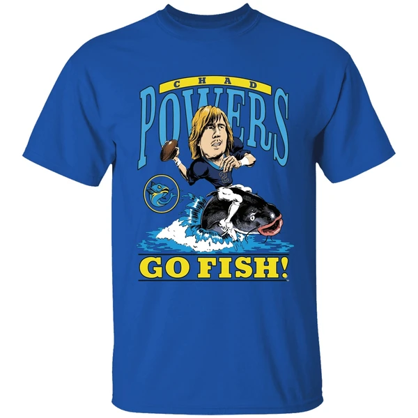 therapuss chad powers go fish shirt royalblue