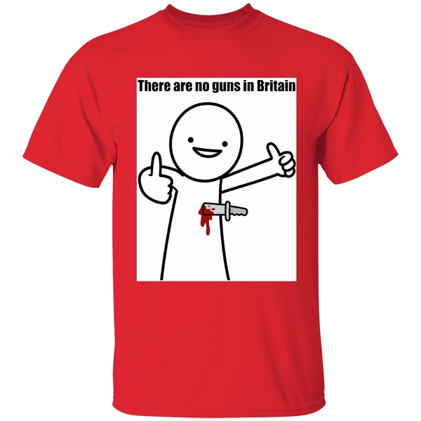 there are no guns in britain 2026 shirt red