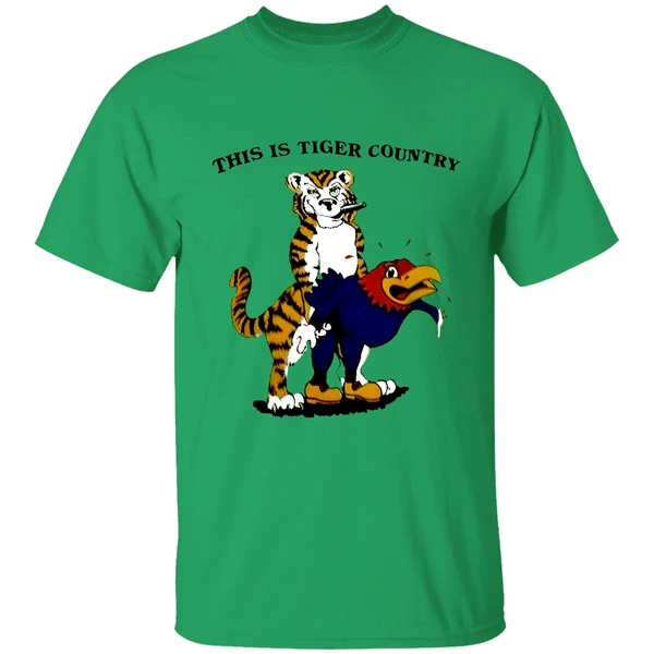 This Is Tiger Country Missouri Tigers Mascot Smoking And Fuck Kansas Jayhawks Shirt