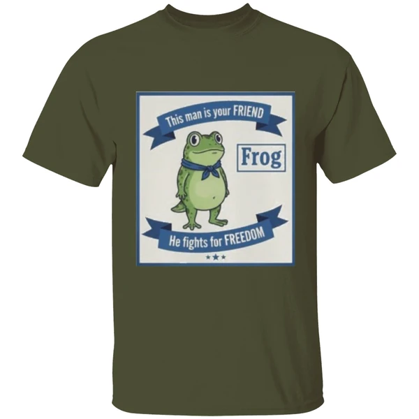 This Man Is Your Friend Portland Frog Protest He Fights For Freedom Shirt - Image 3