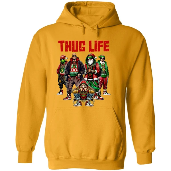 Thug Life Christmas Movie Santa Claus Friends Hoodie