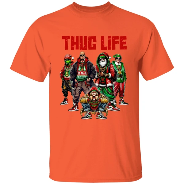 Thug Life Christmas Movie Santa Claus Friends Shirt - Image 6