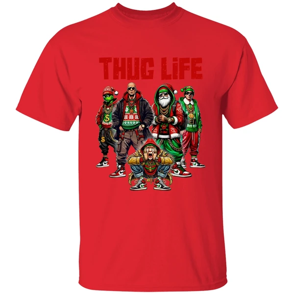 Thug Life Christmas Movie Santa Claus Friends Shirt - Image 7