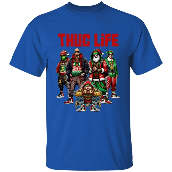 Thug Life Christmas Movie Santa Claus Friends Shirt - Image 8