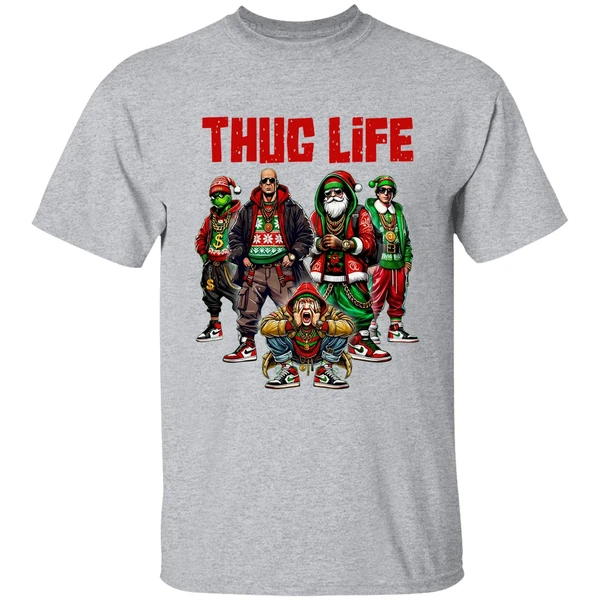 Thug Life Christmas Movie Santa Claus Friends Shirt - Image 9