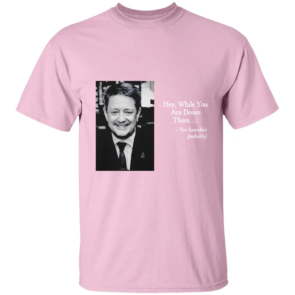 tim saunders hey while you are down there philadelphia hockey shirt lightpink