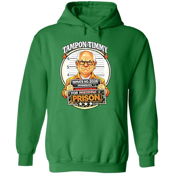 Tim Walz Tampon Tim For Prison Inmate No 2026 Mugshot Hoodie - Image 2
