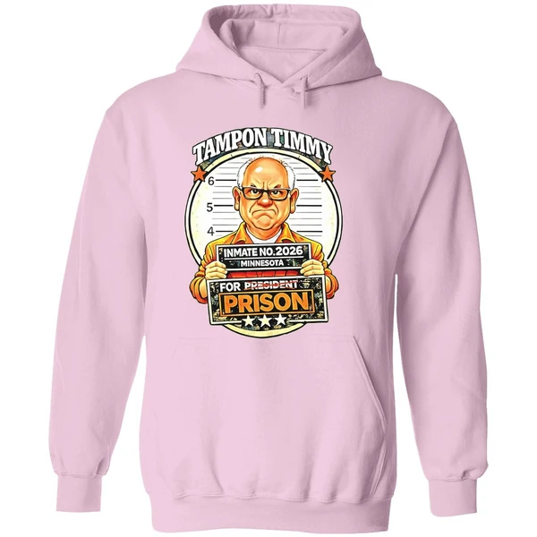 Tim Walz Tampon Tim For Prison Inmate No 2026 Mugshot Hoodie - Image 5