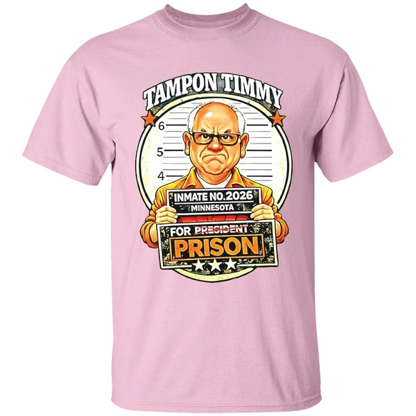 Tim Walz Tampon Tim For Prison Inmate No 2026 Mugshot Shirt - Image 2