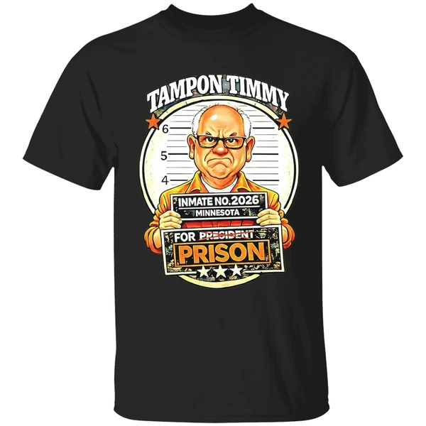 Tim Walz Tampon Tim For Prison Inmate No 2026 Mugshot Shirt - Image 7
