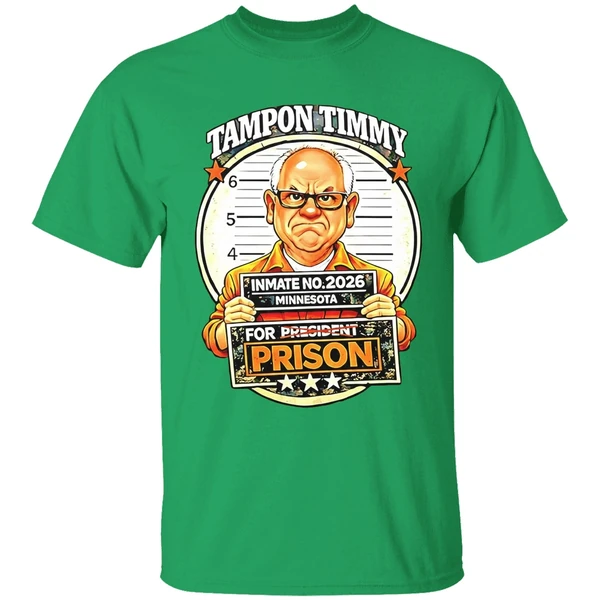 Tim Walz Tampon Tim For Prison Inmate No 2026 Mugshot Shirt - Image 8
