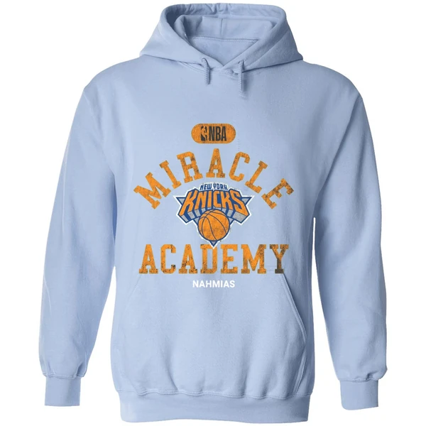 Timothee Chalamet Madison Square Garden Wearing New York Knicks Miracle Academy Nba Hoodie - Image 4