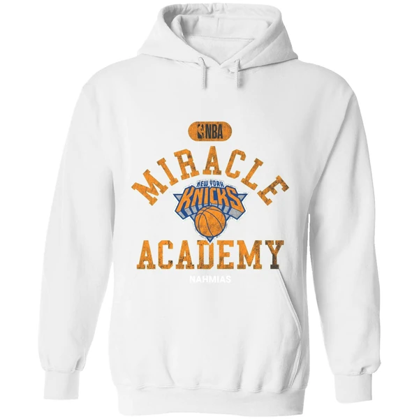 Timothee Chalamet Madison Square Garden Wearing New York Knicks Miracle Academy Nba Hoodie - Image 8