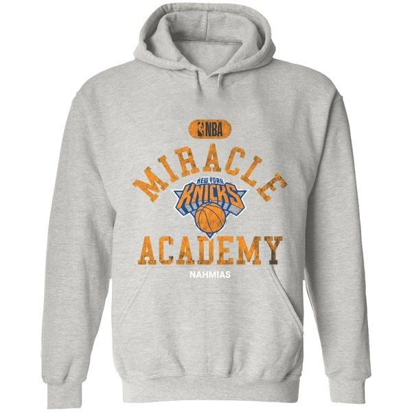 Timothee Chalamet Madison Square Garden Wearing New York Knicks Miracle Academy Nba Hoodie - Image 9