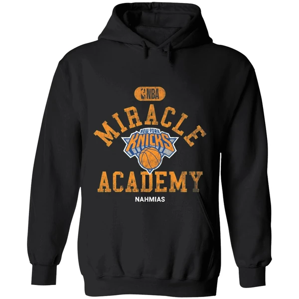 Timothee Chalamet Madison Square Garden Wearing New York Knicks Miracle Academy Nba Hoodie