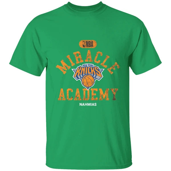 Timothee Chalamet Madison Square Garden Wearing New York Knicks Miracle Academy Nba Shirt