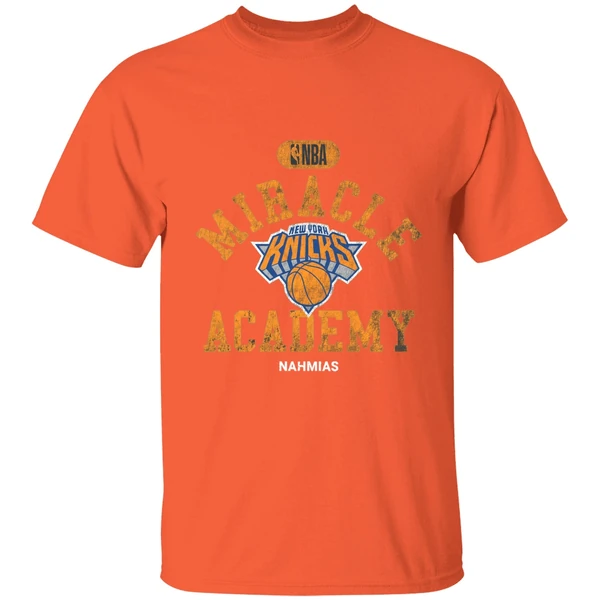 Timothee Chalamet Madison Square Garden Wearing New York Knicks Miracle Academy Nba Shirt - Image 5